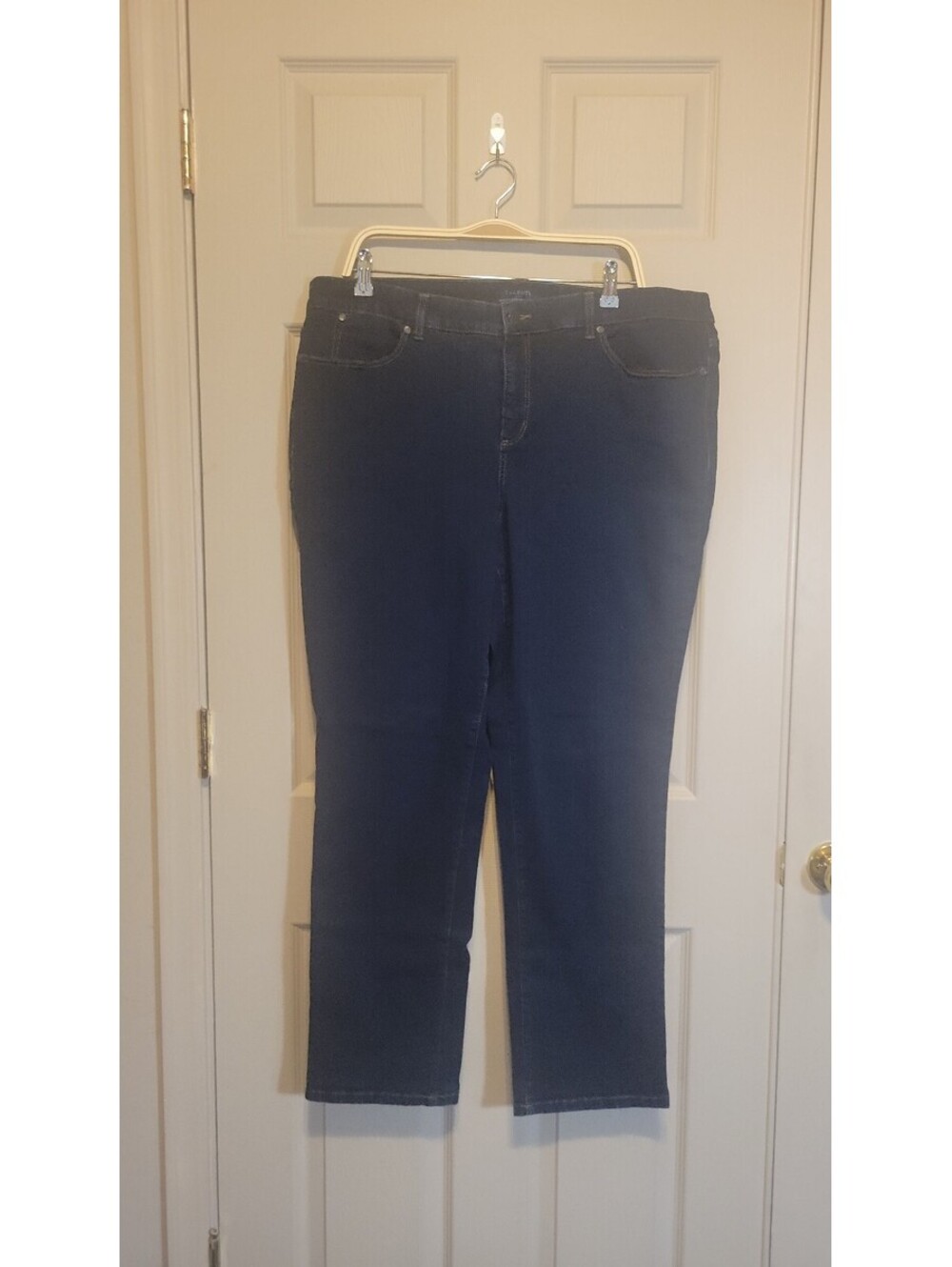 Talbots Simply Flattering Stretch Denim Jeans in Navy, Size 18W